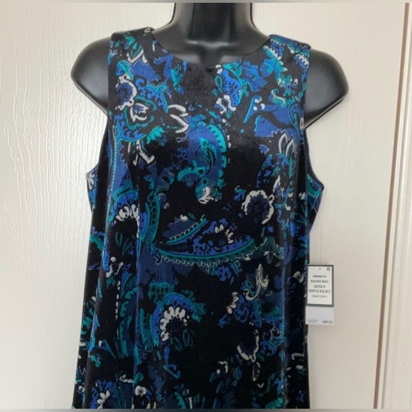 Nine West Dresses & Skirts - Nine West Blue and Black Sleeveless Dress NWT, Size 14